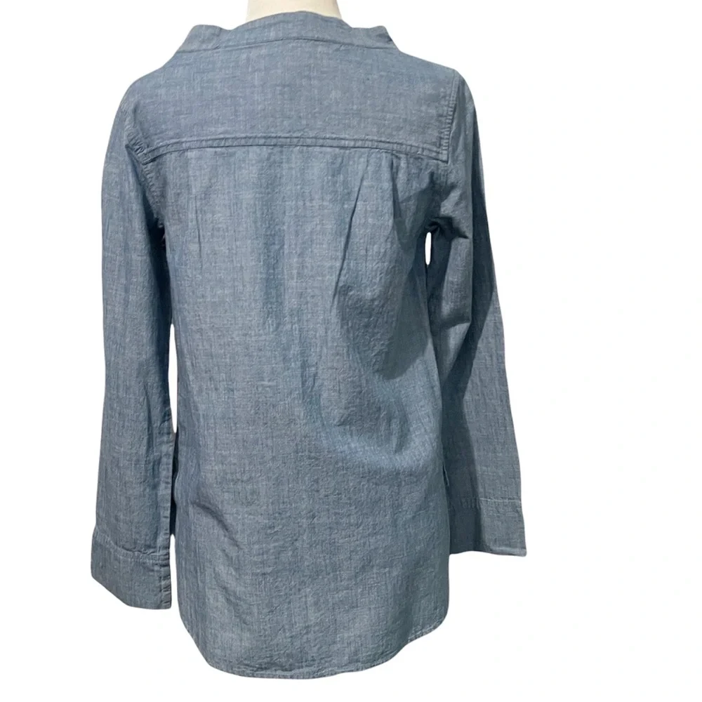 J. Crew High-Low Hem Denim Top